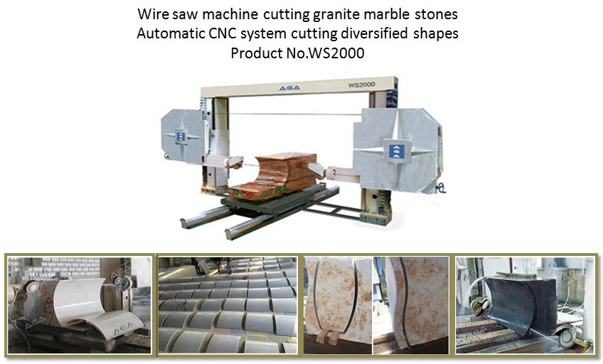 Automatic CNC Machine Wire Saw Machine Cutting Granite Marble (WS2000)